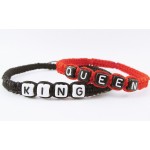 Queen King páros zsinóros karkötő többféle színben